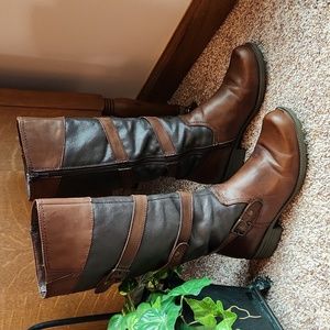 Earth Origins Carsten Knee High Full Zip, Canvas & Leather Women's 👢 Boots.